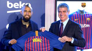 Arturo Vidal fue presentado oficialmente como refuerzo del Barcelona