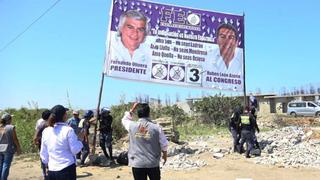 Chimbote: retiran propaganda electoral de lugares prohibidos