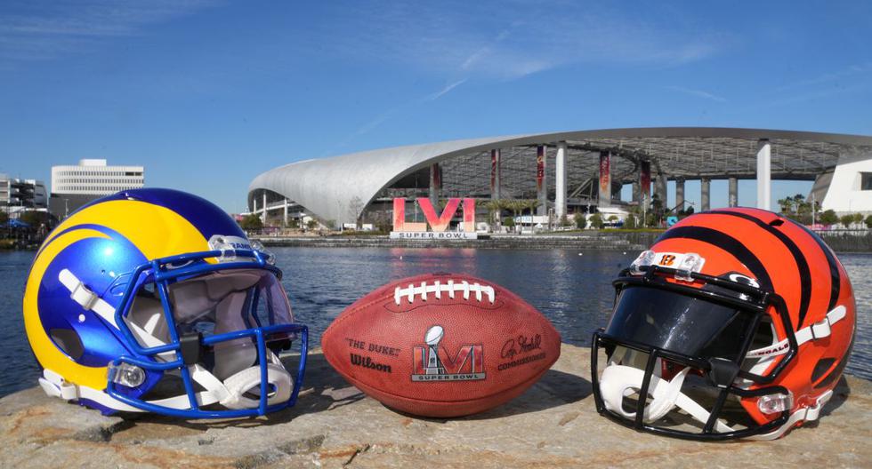Los Angeles Rams y los Cincinnati Bengals. De fondo, el SoFi Stadium. (Foto: Reuters)