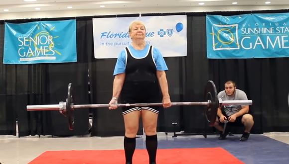 Edith Murway-Traina es la levantadora de pesas más longeva del mundo, según los Guinness. (Foto: YouTube)