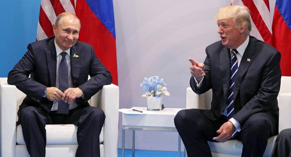 Durante dos horas, los presidentes Donald Trump y Vladimir Putin conversaron por primera vez, en el marco del G20. (Foto: EFE)