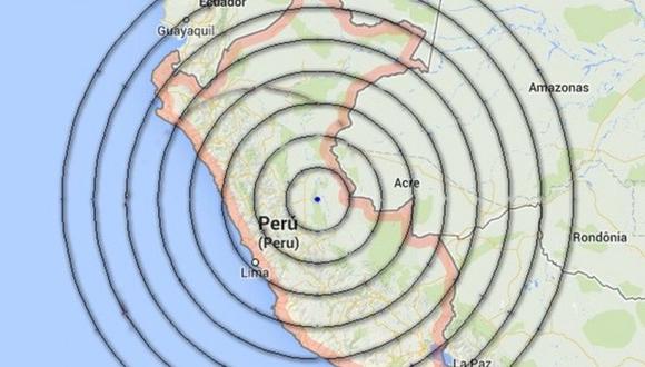 Mapa de sismos en Perú. (Foto referencial: Ingemmet)