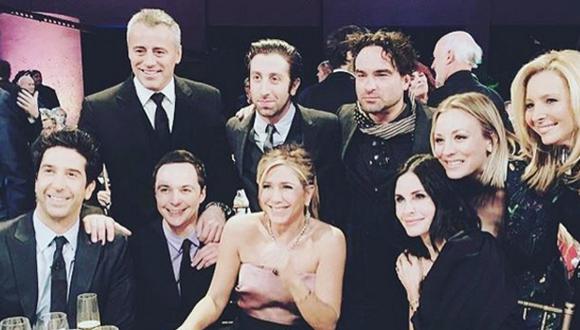 Instagram: "The Big Bang Theory" tuvo reunión con los "Friends"