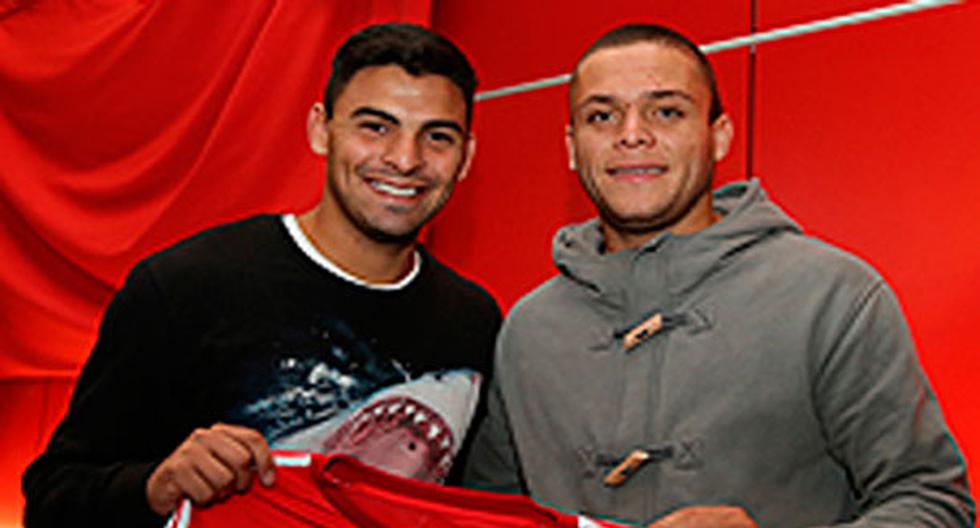 Jonathan Rodríguez y Elbio Álvarez son jugadores del Benfica. (Foto: http://diariodigital.sapo.pt/)