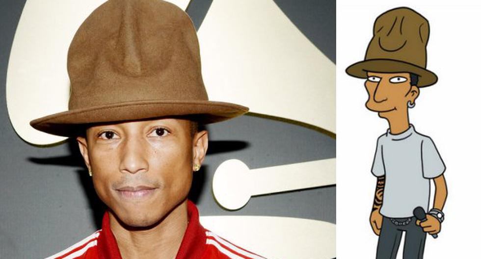 Pharrell Williams aparecerá en \'Los Simpson\' con su singular sombrero. (Foto: Difusión)