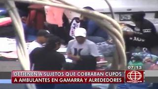 Cae banda integrada por policía por cobro de cupos en Gamarra