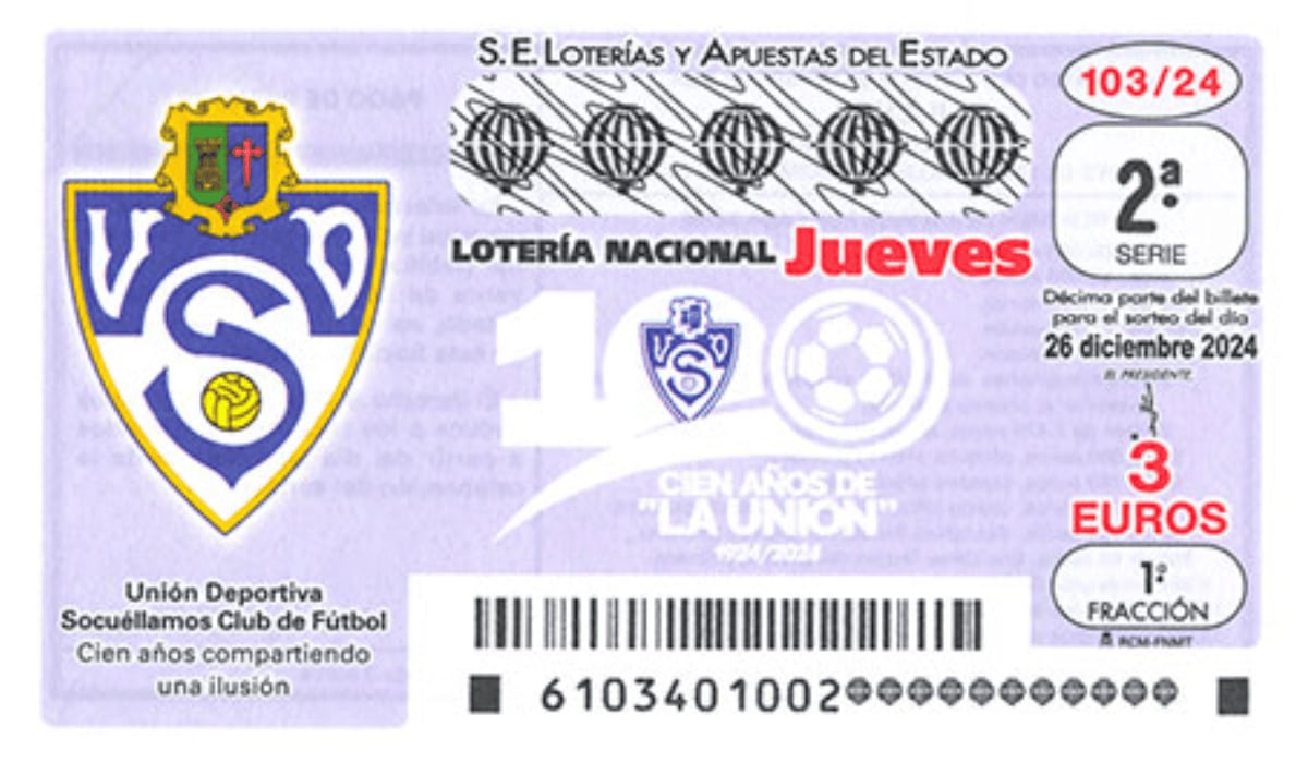 Este es el billete de la Lotería Nacional que jugará esta noche de jueves.