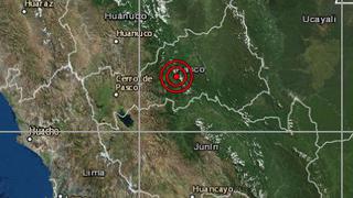 Sismo de magnitud 4.3 se registró esta mañana en Pasco