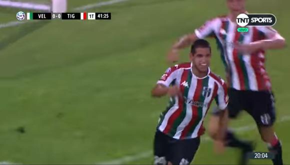 Vélez vs. Tigre: Luis Abram y la gran definición para el 1-0 en el José Amalfitani | Foto: Captura
