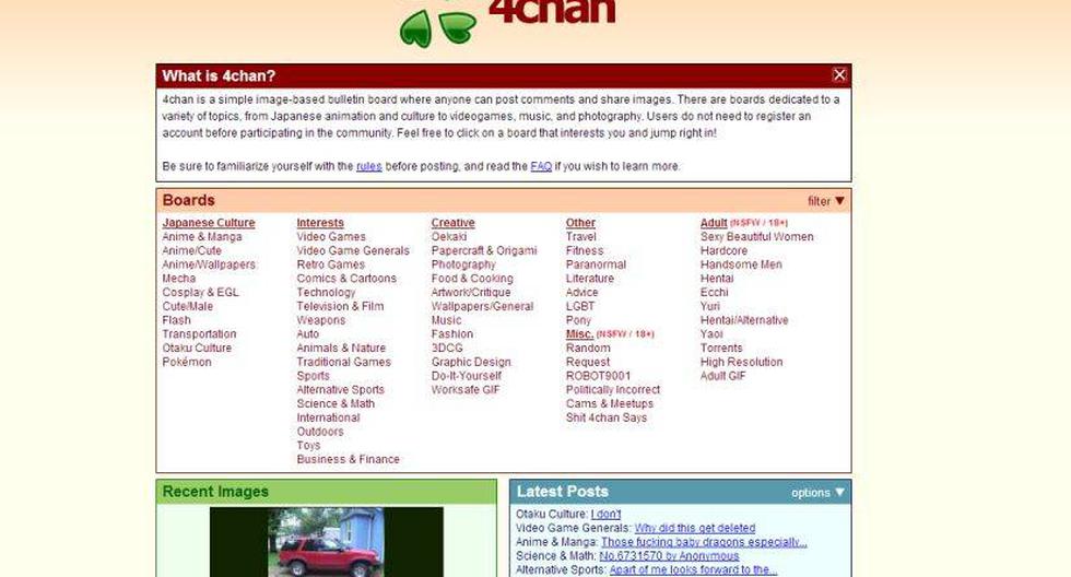 4chan existe desde 2003. 