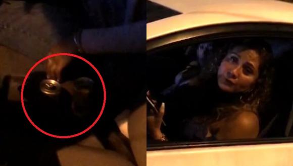 Conductora chocó con auto estacionado e intentó darse a la fuga en el Callao. (Captura: América Noticias)