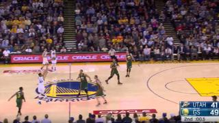 NBA: Stephen Curry anotó triple desde su campo y no lo celebró