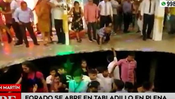 Momentos de tensión se vivieron en una fiesta de promoción en Saposoa, región San Martín | Foto: Captura América Noticias