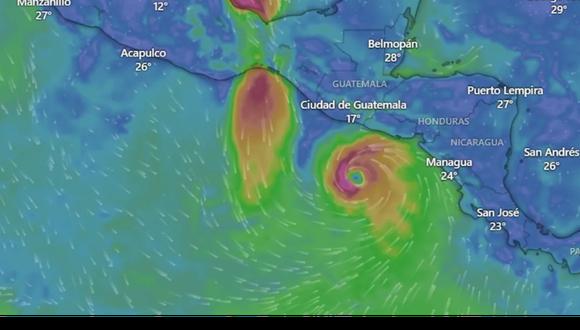 Tormenta tropical Pilar llega al sur de México. (Foto: Captura de pantalla)