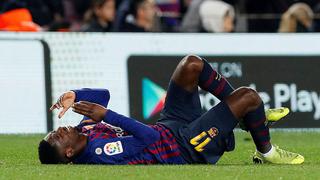 Barcelona vs. Leganés: Ousmane Dembélé sufrió lesión que preocupa en el Camp Nou | VIDEO