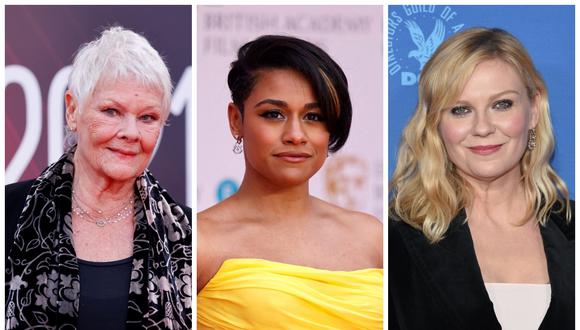 Judi Dench, Ariana DeBose y Kirsten Dunst son algunas de las más fuertes competidoras por el Oscar a Mejor actriz de reparto. (Foto composición con imágenes de Lisa O'Conner y Tolga Akmen/AFP)