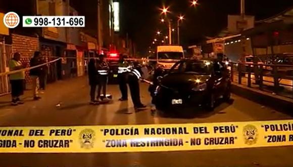 El crimen ocurrió cerca de la estación San Juan de Miraflores del Metro de Lima | Captura de video / América Noticias