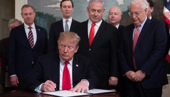 Estados Unidos se ha convertido en el primer país en reconocer la soberanía de Israel sobre un área estratégica que ocupa a Siria desde 1967. (Foto: AFP)