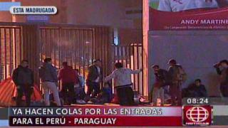 Perú vs. Paraguay: cientos acamparon en estadio por entradas