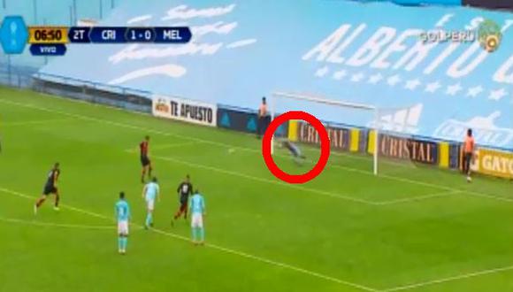 Sporting Cristal vs. FBC Melgar: Patricio Álvarez le tapó penal a Bernardo Cuesta. (Foto: Captura de video)