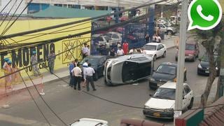 Vía WhatsApp: accidente por semáforos malogrados en San Miguel