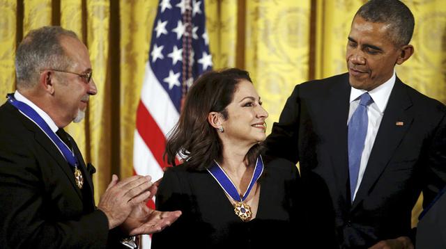 Emilio y Gloria Estefan recibierion galardón de manos de Obama - 5