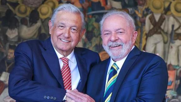 El presidente de México, Andrés Manuel López Obrador, y su similar de Brasil, Lula da Silva. (Foto referencial de la Presidencia de México)