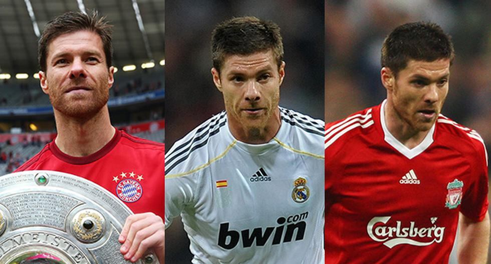 Xabi Alonso vistió tres camisetas históricas en Europa: Bayern Munich, Real Madrid y Liverpool. (Foto: Getty Images)