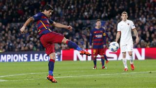 Luis Suárez anotó brillante gol de volea en la Champions League