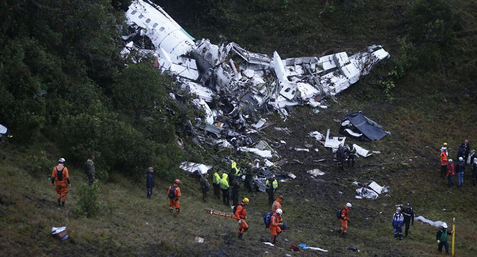 Confirman que avión de Chapecoense no tenía combustible al momento del accidente. (Foto: EFE)