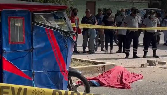 En Los Olivos, un ladrón fue reducido a balazos por un policía cuando intentaba junto a su cómplice robar autopartes de un vehículo. (Captura: América Noticias)