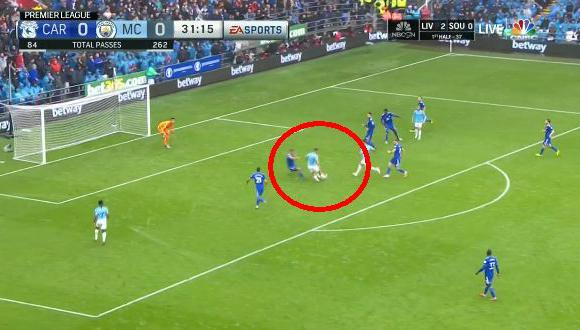 Manchester City vs. Cardiff: mira el golazo del 'Kun' Agüero en la Premier League. (Foto: captura)