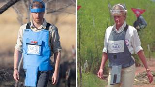 La foto del príncipe Harry en el mismo campo minado que visitó la princesa Diana