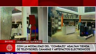 San Borja: asaltan tienda de artefactos electrónicos con modalidad del ‘combazo’
