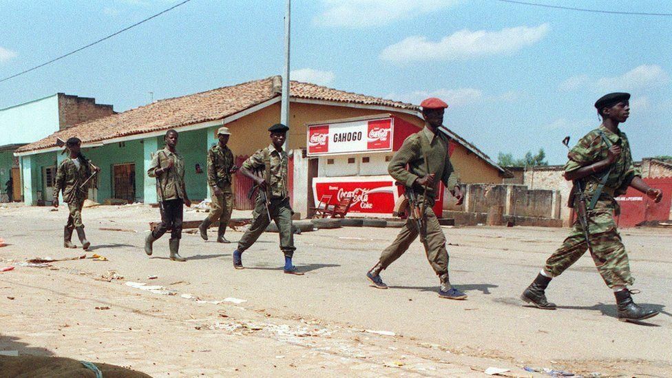 The FPR, supported by Uganda, took the capital, Kigali, in July, putting an end to the massacre of Tutsis.  (AFP).