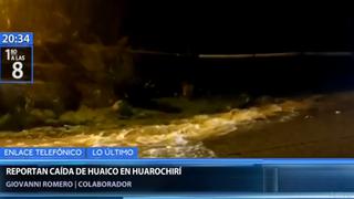 Huarochirí: reportan caída de huaico en el norte de la provincia tras intensas lluvias 