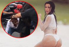 Kim Kardashian: fan le besó el derriere y socialité entró en pánico