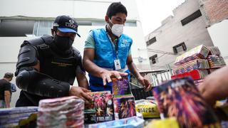 Cercado de Lima: incautan costales con productos pirotécnicos en la zona de Manzanilla II