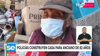 Moquegua: Policía Nacional construye casa para anciano de 82 años 