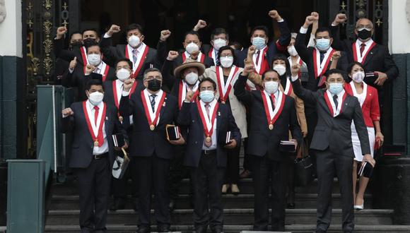 La bancada de Perú Libre, en una imagen de archivo. (Foto: Anthony Niño de Guzmán/GEC).