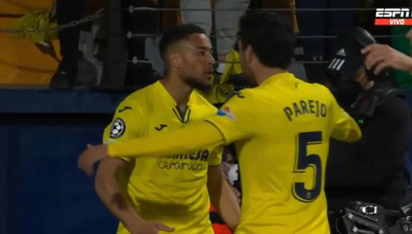 Villarreal sorprende al anotar el 1-0 sobre Bayern Múnich gracias a Arnaut Danjuma. Foto: Captura de pantalla de ESPN.