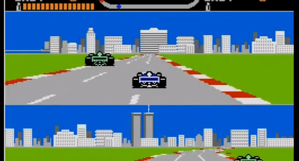 El primer videojuego de Fórmula 1 se estrenó en 1976, con solo una pantalla negra y puntos blancos. (foto: captura)