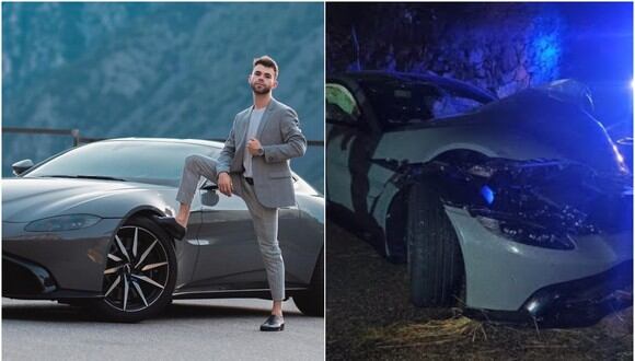 El youtuber Salva estrelló su Aston Martin días después de haberlo comprado. (Foto: @salvaavf / Instagram)