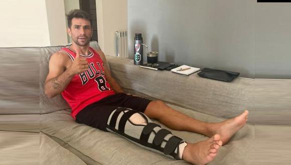 Leonardo Ponzio tuvo una exitosa operación tras romperse los ligamentos de la rodilla. (Foto: Leonardo Ponzio / Twitter)