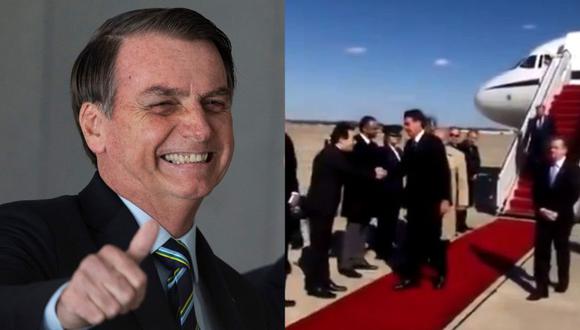 Jair Bolsonaro llega a Estados Unidos para reforzar alianza con Donald Trump. (AFP / Captura)