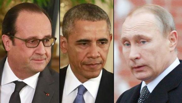 Hollande y Obama vigilarán que Putin deje de atacar Siria