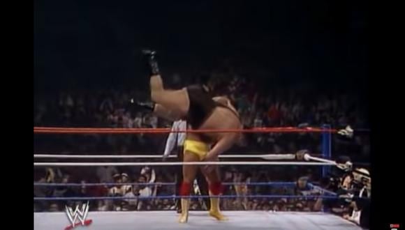 Un día como hoy, en WrestleMania 3, Hulk Hogan venció a André “The giant” en el evento principal | Foto: WWE
