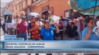 Maestros continúan huelga en Cañete y Ayacucho
