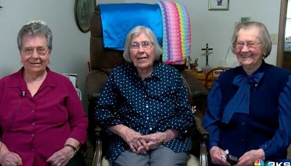 Tres hermanas pueden darse el lujo de decir que llegaron a los 100 años estando juntas y recordando muchísimas anécdotas. | Créditos: KSN TV.