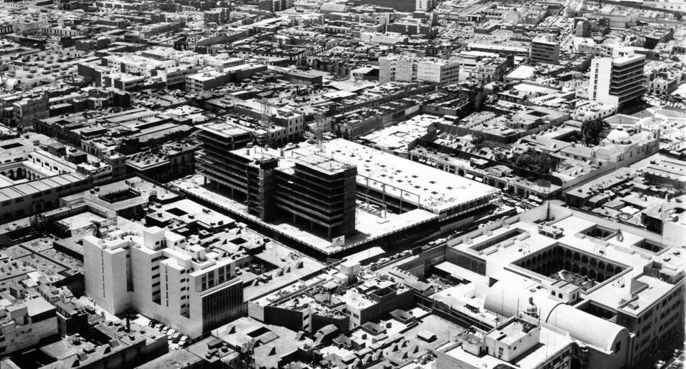 Imagen aérea del centro de Lima registrada en 1960 (Archivo Histórico El Comercio)